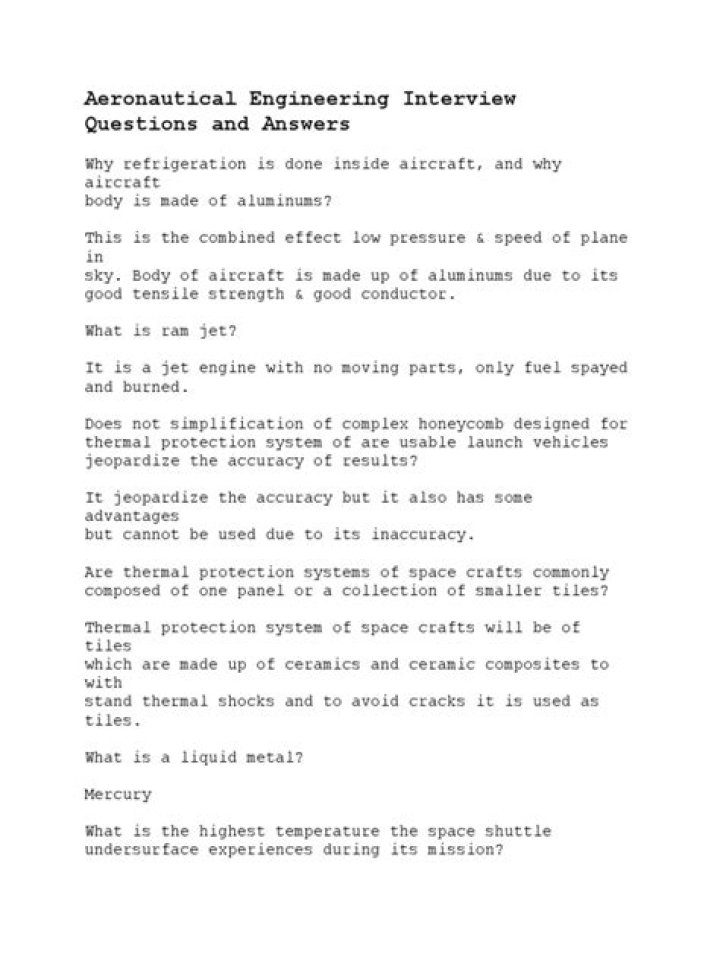 Essential Aerospace Interview Questions PDF – Crack the Job