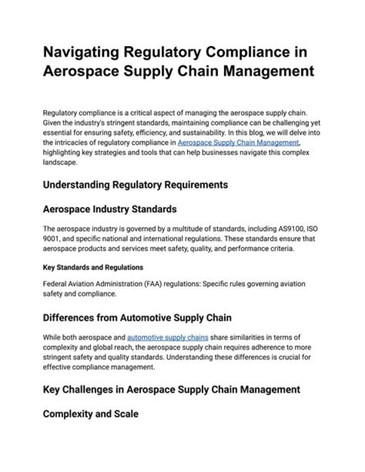 Comprehensive Guide to Aerospace Supply Chain Management PDF