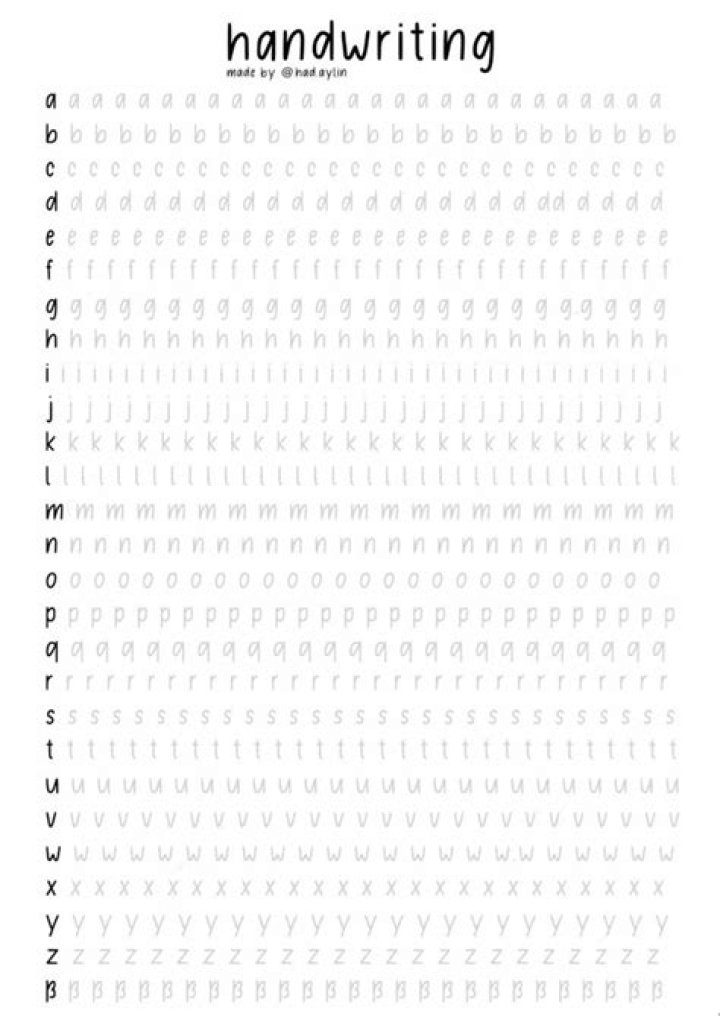 Aesthetic Handwriting Practice Sheets PDF for Mindful Writing