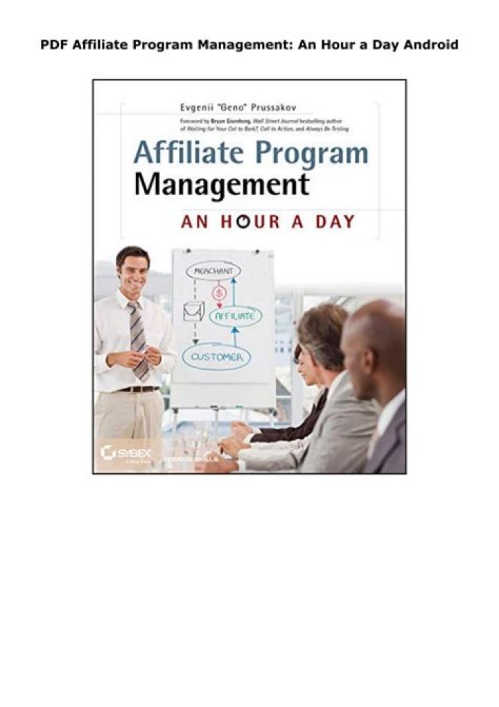 Manage Affiliate Programs in Just 1 Hour a Day – Free PDF Guide