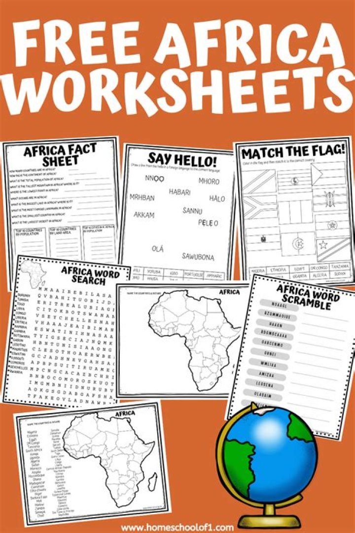 Africa Geography Worksheet PDF: Learn Key Continents, Countries & Landforms