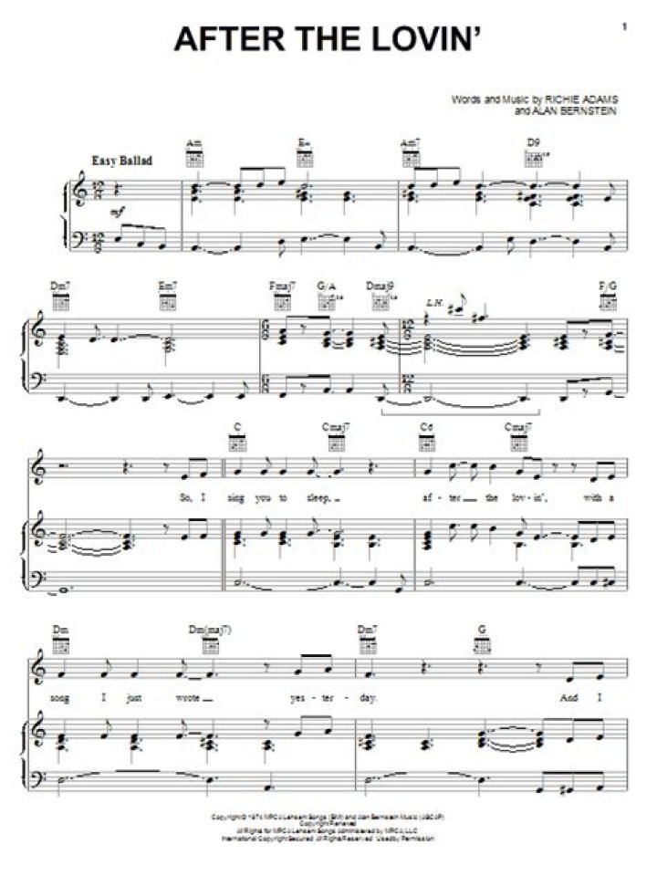 After the Loving Sheet Music PDF Download – Romantic Piano Arrangement