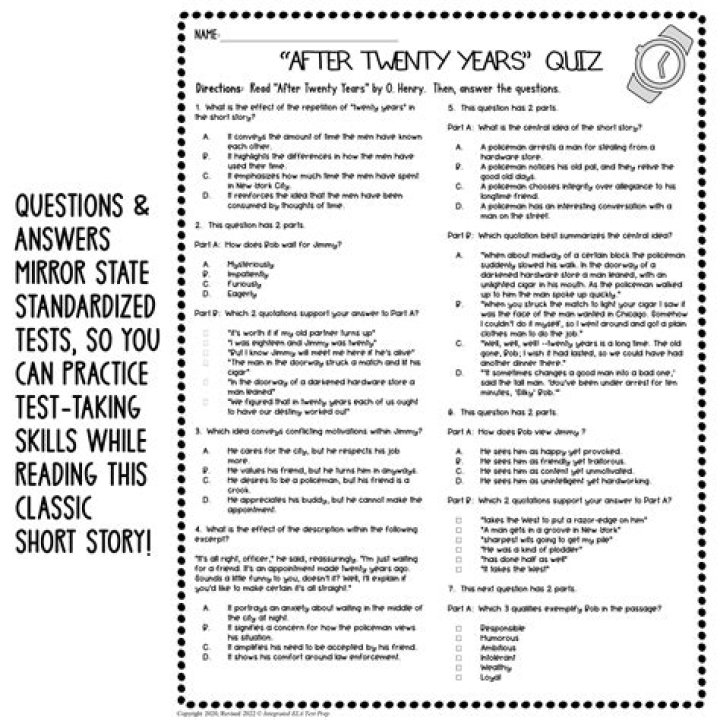 After Twenty Years: Essential Questions & Answers PDF for Free Download