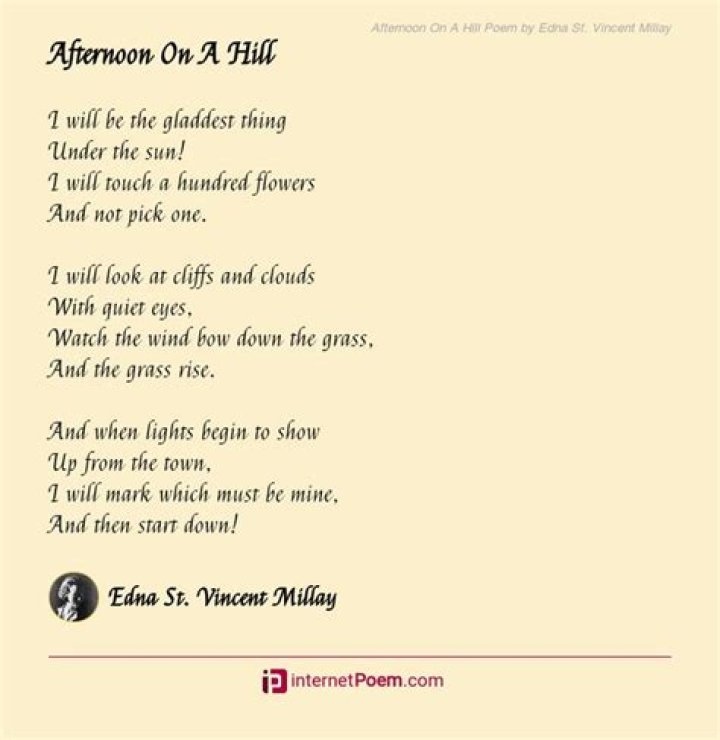 Afternoon on a Hill Poem: Questions & Answers PDF