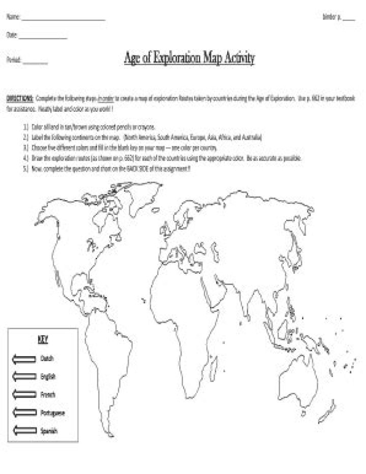 Age of Exploration Map Activity PDF Answers: Study Guide & Full Resource