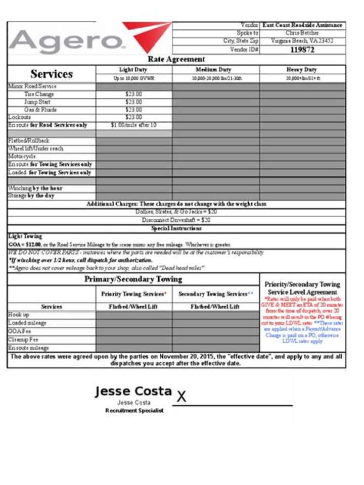 Agero Rate Sheet PDF Download – Download Official Construction Cost Sheet