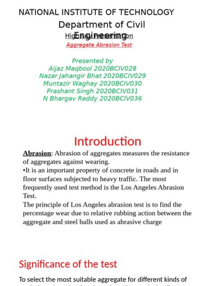 Aggregate Abrasion Test PDF: Essential Testing Standards & Results