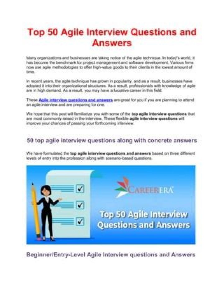 Agile Interview Questions and Answers PDF – Expert Guide