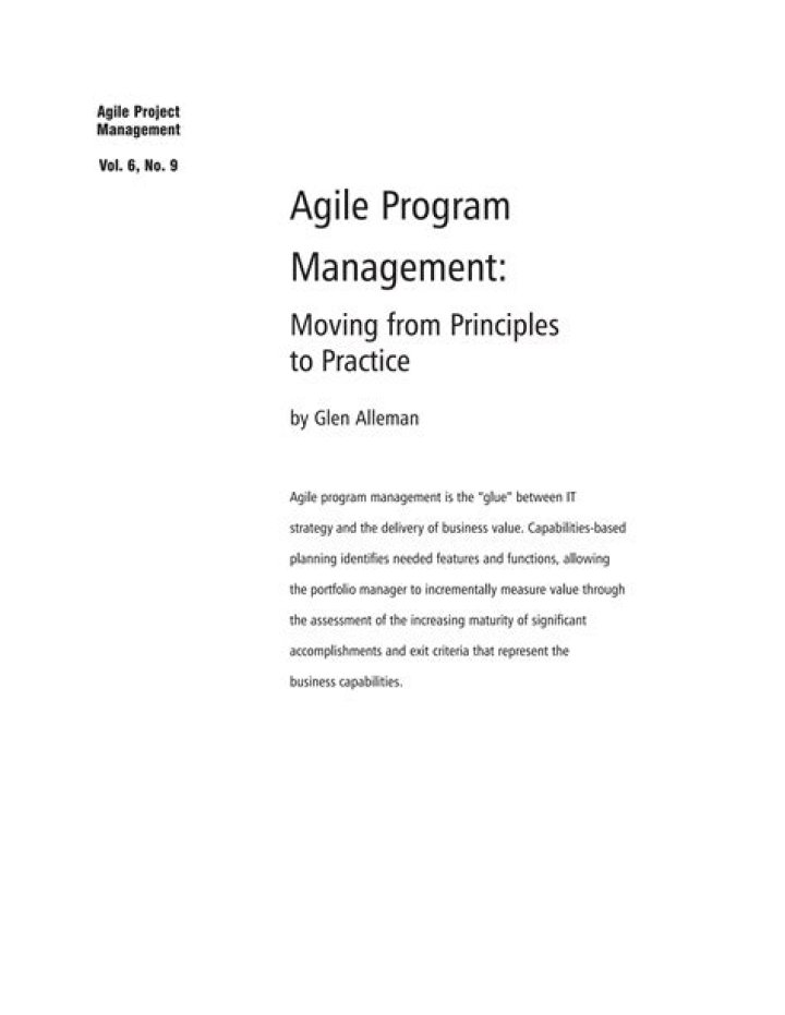 Master Agile Program Management with This Essential PDF Guide