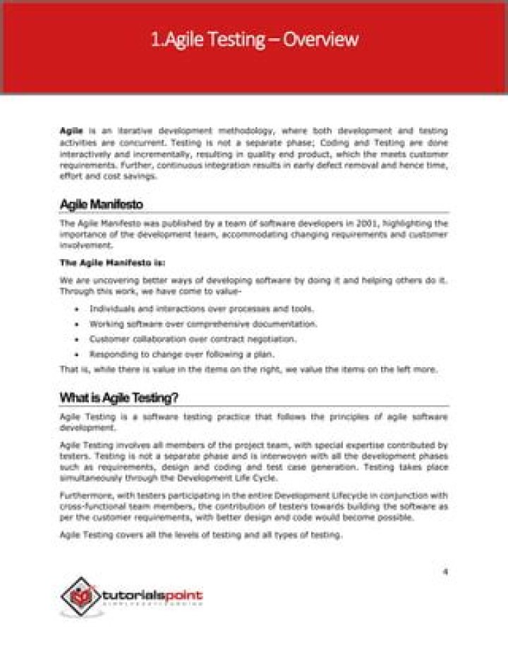 Master Agile Testing: Free PDF Tutorial for Beginners