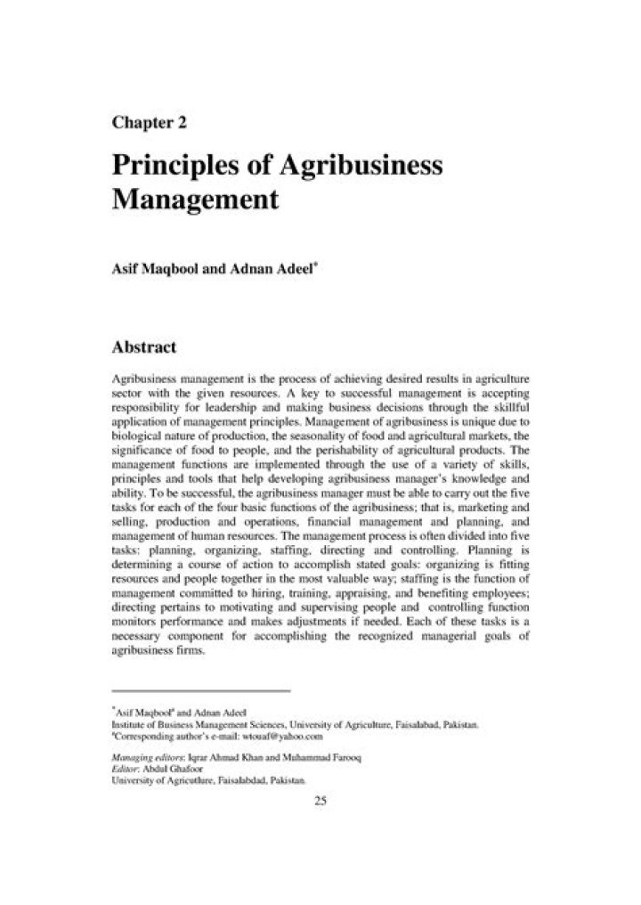 Agribusiness Principles of Management: Essential PDF Guide for Farmers and Managers