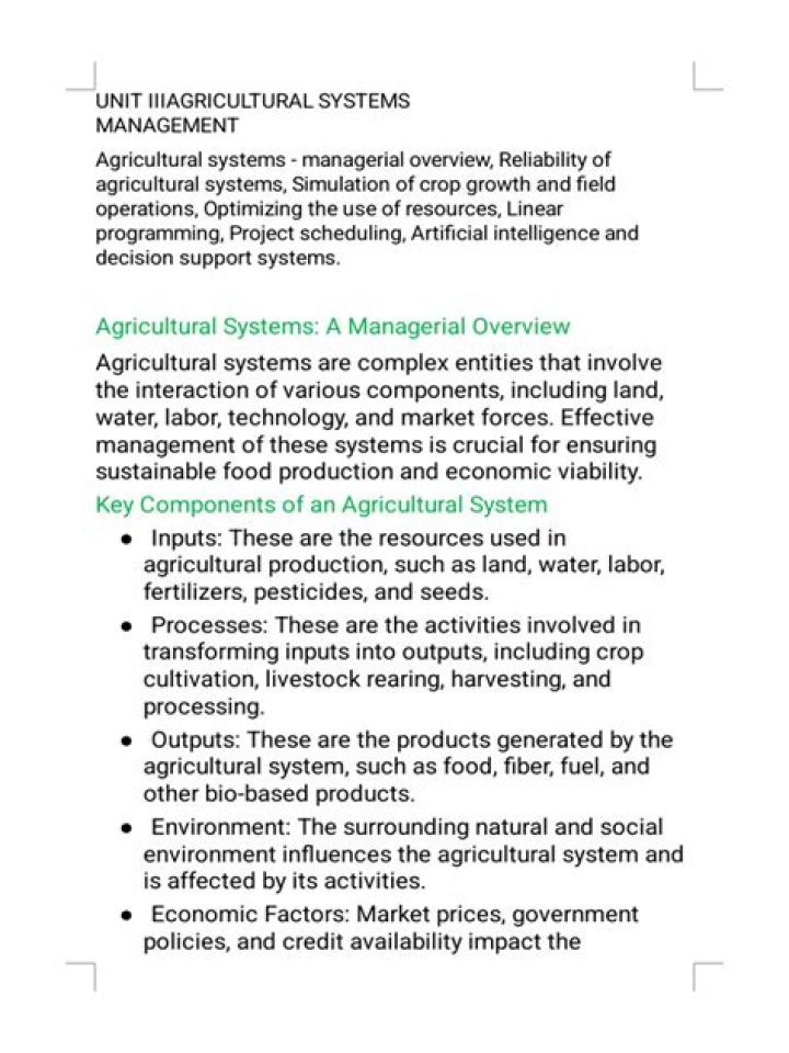 Comprehensive Guide to Agricultural Systems Management PDF