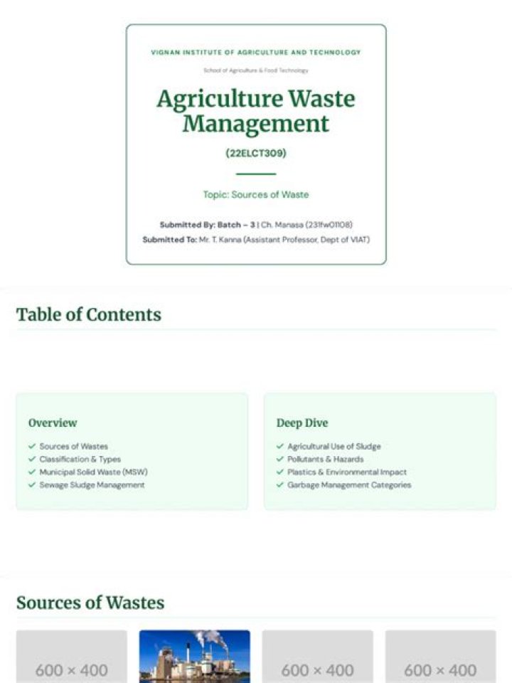 Effective Agriculture Waste Management PDF Guide