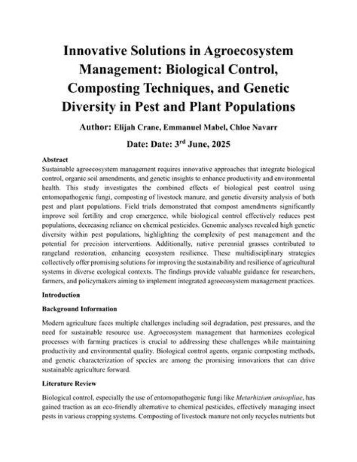 Agroecosystem Management PDF: Sustainable Farming Practices Guide