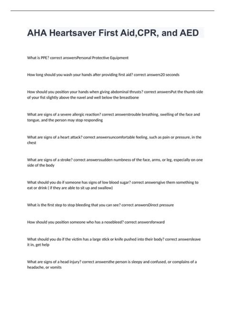 AHA First Aid Test PDF: Free Download & Instant Results