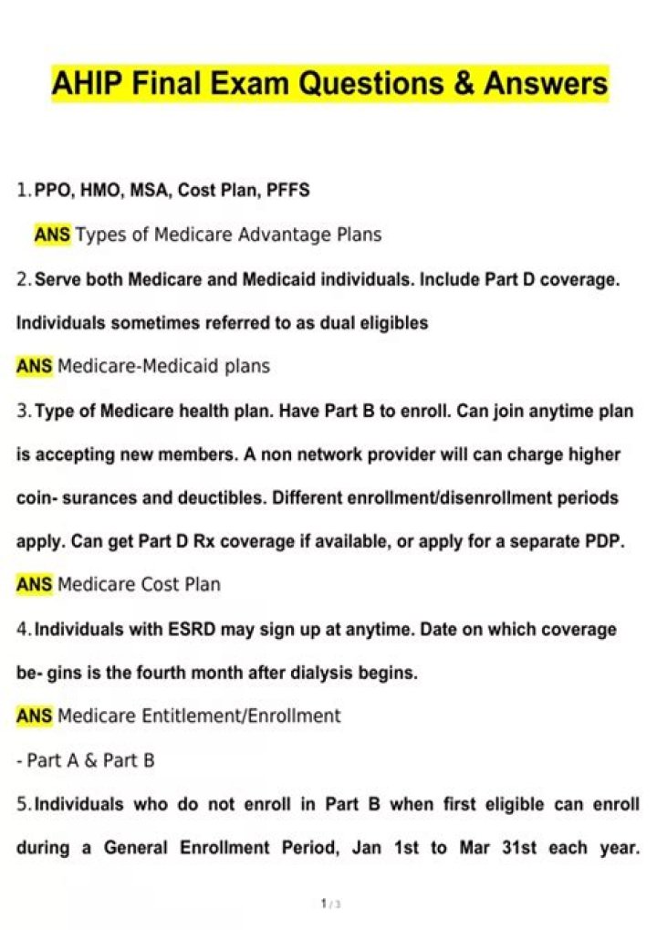 Ahip Medicare Training Test Answers 2019 PDF – Complete Exam Guide