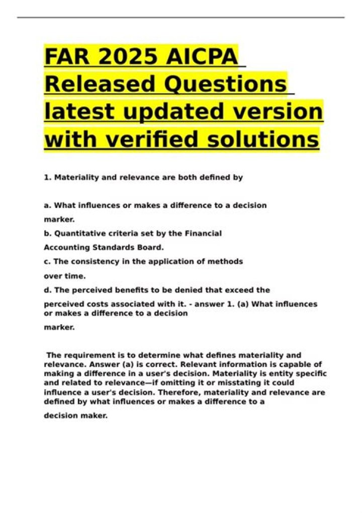 AICPA 2023 Exam Questions Released – Free PDF Study Guide