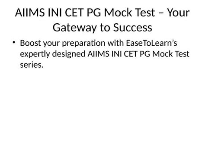 Aiims PG Mock Test PDF: Free Practice Papers for Exam Success