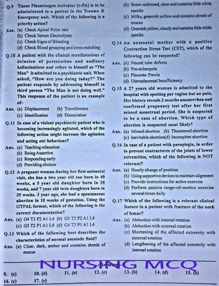 AIIMS Staff Nurse Previous Year Question Paper with Solution PDF – 2023