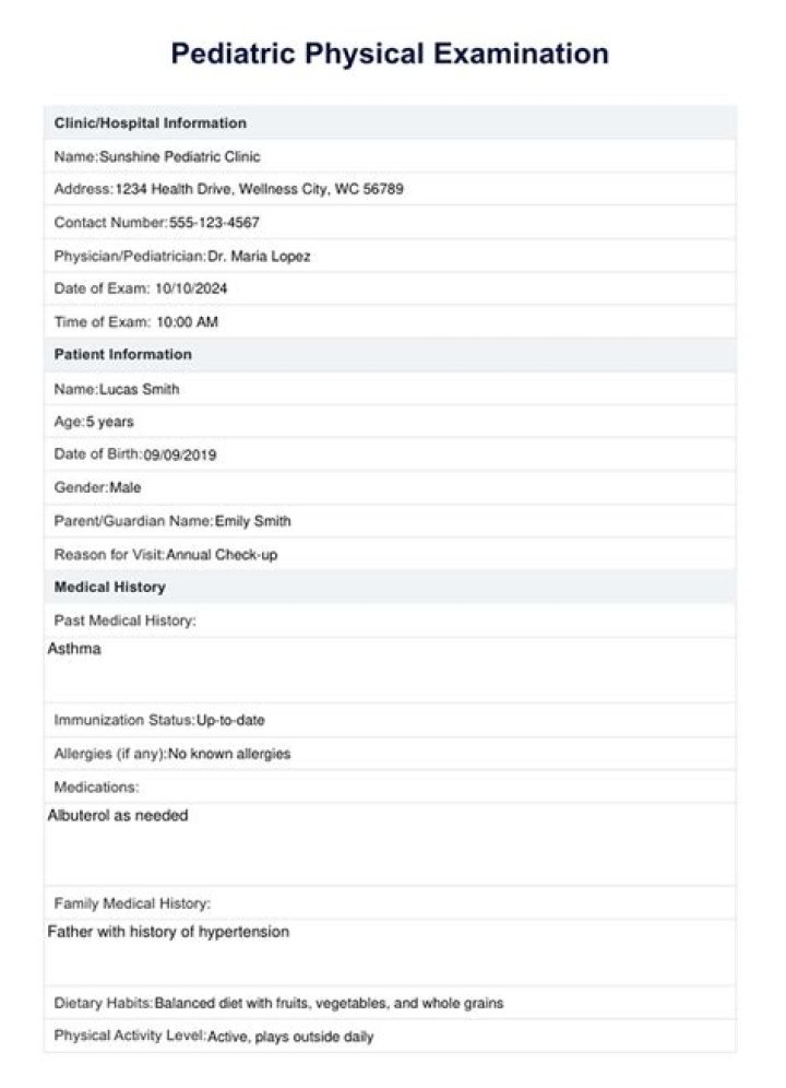 Download the Aims Pediatric Test Documentation Form PDF