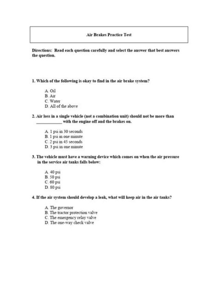 Free Air Brake Test PDF Download – Official Safety Manual