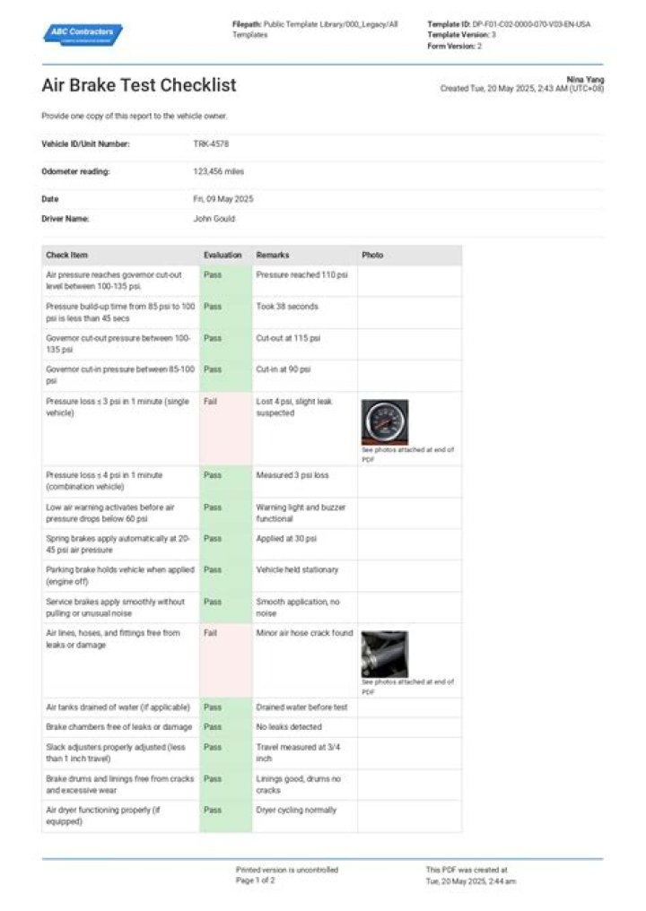 Air Brake Test PDF Ontario: Official Safety Check Guide