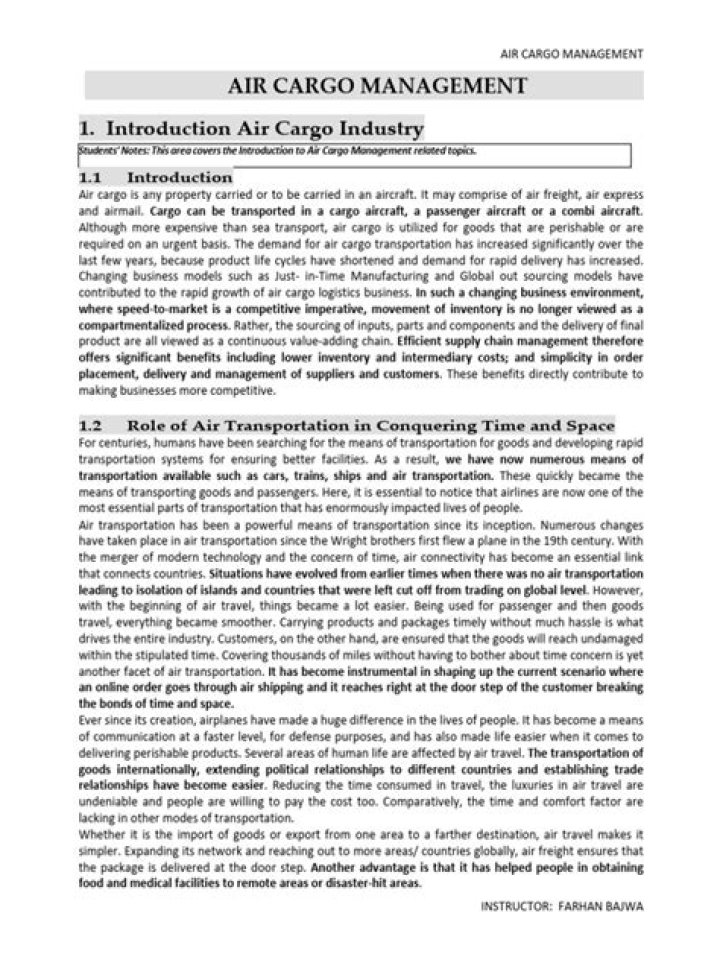 Air Cargo Management PDF: Optimize Logistics & Reduce Costs