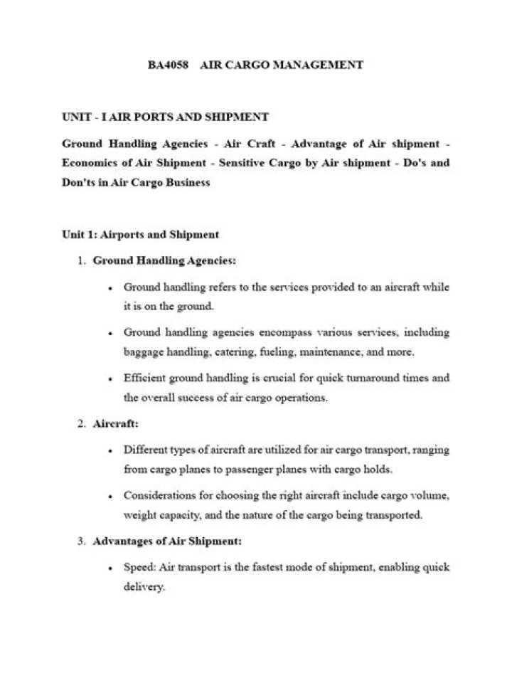 Air Cargo Operations and Management PDF: Expert Guide