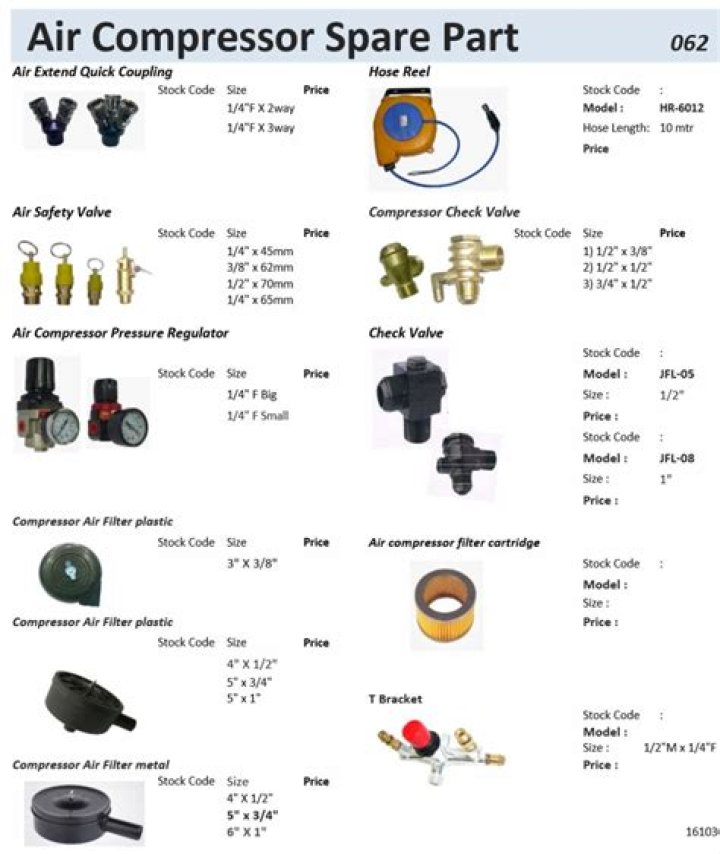 Air Compressor Spare Parts List PDF – Full Download & Guide