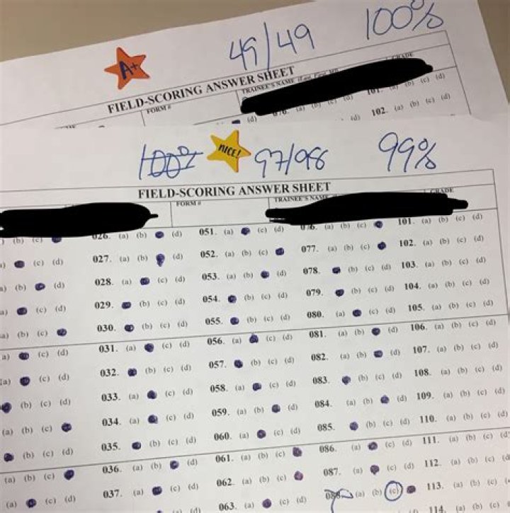 Air Force Field Scoring Answer Sheet PDF Download