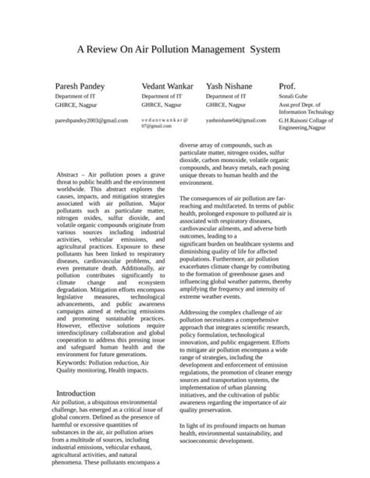 Air Pollution Management Syllabus PDF: Comprehensive Study Guide
