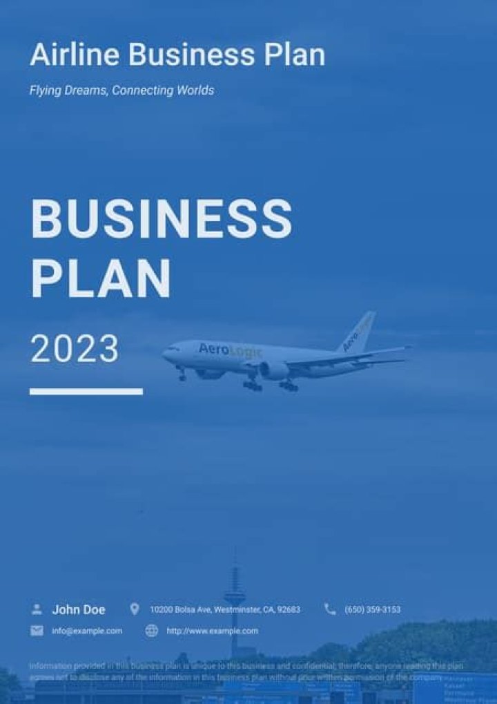 Airline Business Plan PDF: Professional Template for Startup Success