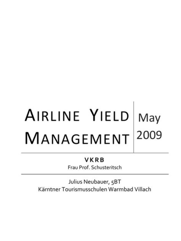 Airline Yield Management PDF: Maximize Revenue with Expert Strategies