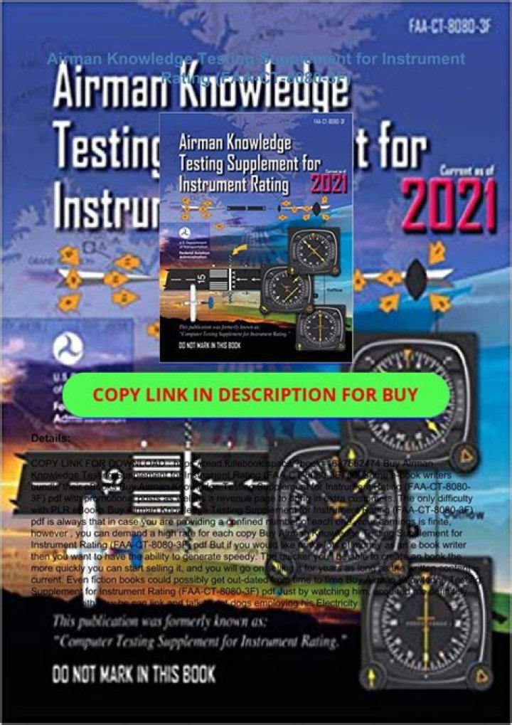 Airman Knowledge Testing Supplement for Instrument Rating – Free PDF Guide