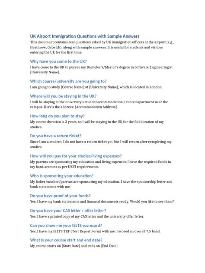Airport Immigration Questions & Answers PDF – Essential Guide