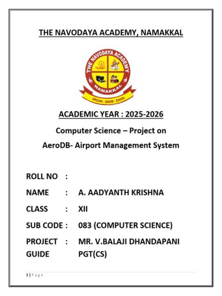 Airport Management System Project PDF: Full Implementation Guide