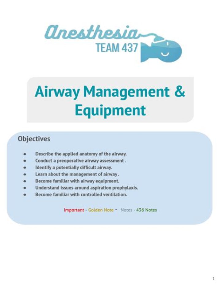 Essential Airway Management Equipment Guide: PDF for Medical Professionals
