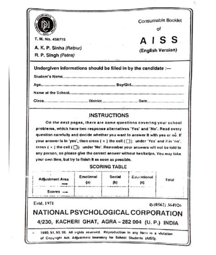 Aiss Psychology Test PDF – Free Download & Practice Exam