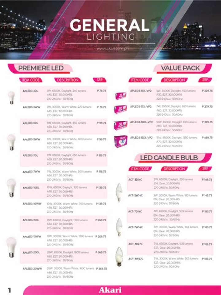 Akari Lighting Price List PDF – Affordable Commercial & Home Lighting Solutions