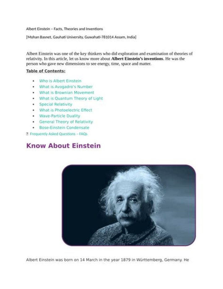 Albert Einstein’s Inventions & Discoveries List PDF – Complete Breakdown