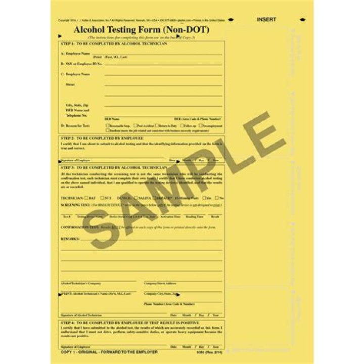 Alcohol Testing Form 3-Ply Non-Dot PDF – Official Compliance Document