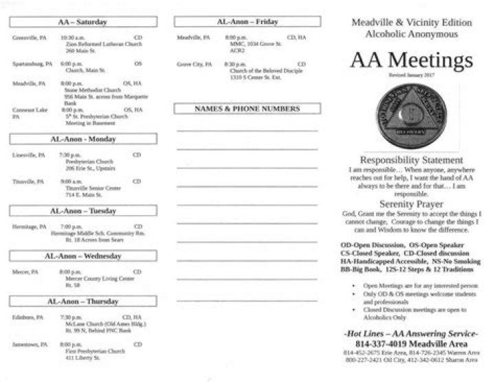 Alcoholics Anonymous Atlanta Meetings List & PDF Guide