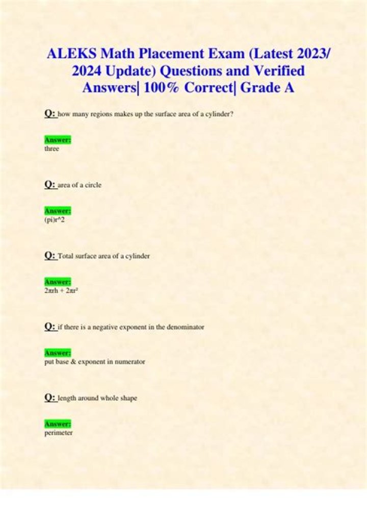 Free Aleks Math Placement Test Cheat Sheet PDF – Ace Your Placement Test