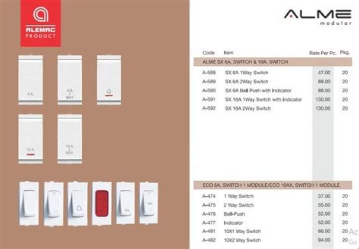 Alemac Switches Price List PDF – Download Current Pricing