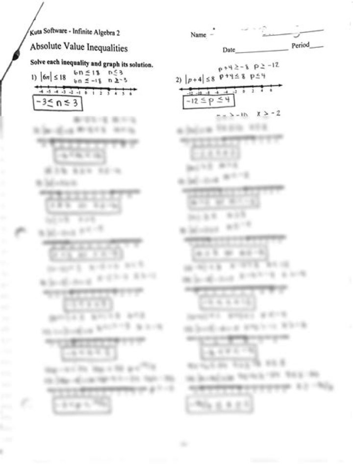 Free Algebra 1 Absolute Value Test PDF – Practice & Review