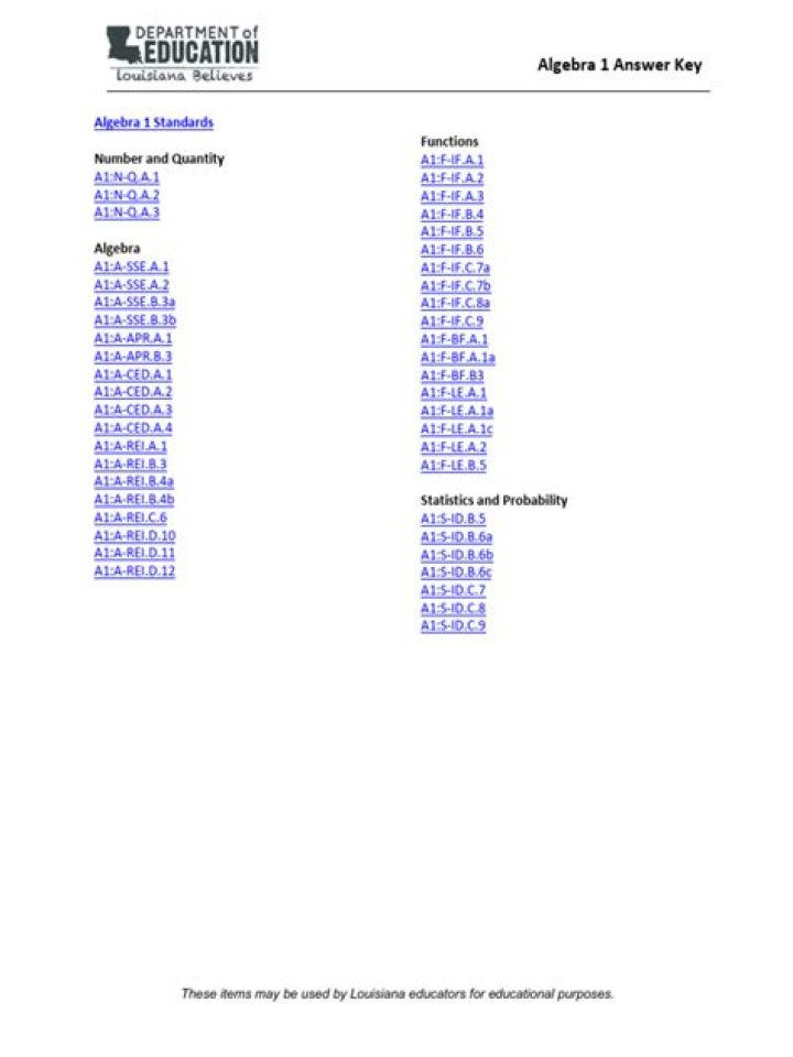 Free Algebra 1 Answer Key PDF – Instant Download & Verified Solutions