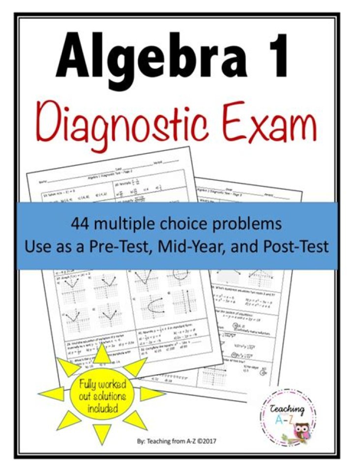 Algebra 1 Diagnostic Test PDF: Identify Your Strengths Now