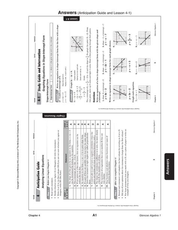 Algebra 1 Homework Practice Workbook Answer Key PDF – Instant Answers