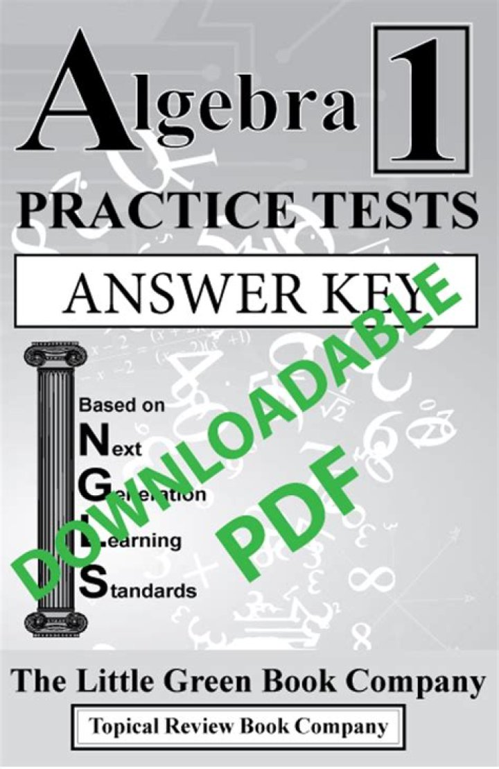Algebra 1 Practice Test Book PDF for Free Download