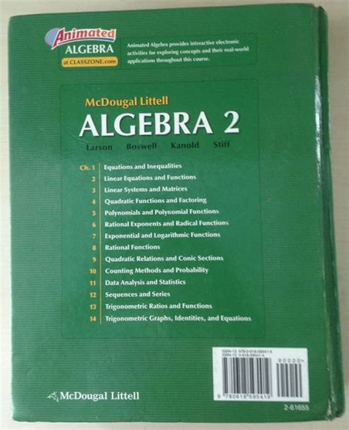 Algebra 2 McDougal Littell PDF Answers & Solutions